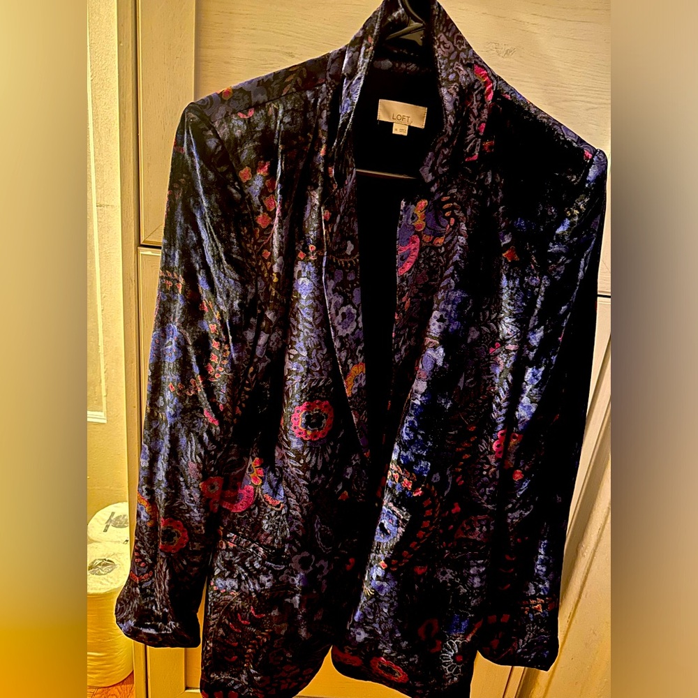 Paisley velour blazer